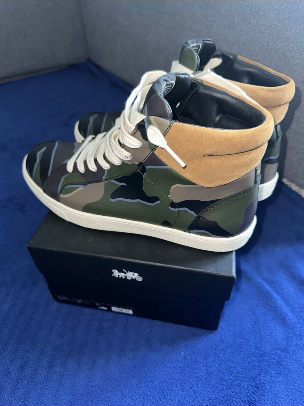 Coach Men’s High Top Sneaker 7.5 Limited Edition Camo C204 Worn Once Pristine